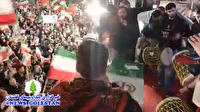 دمام زنی هیئت تعزیه قمر بنی هاشم (ع) در اجتماع ده ها هزار نفری مردم گرگان