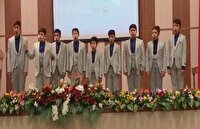 درخشش گروه سرود ابن‌الرضا استان قزوین در مراسم ایران همدل بیت رهبری