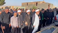 تشییع و خاکسپاری پدر شهید مسعود رحیمی در قاین